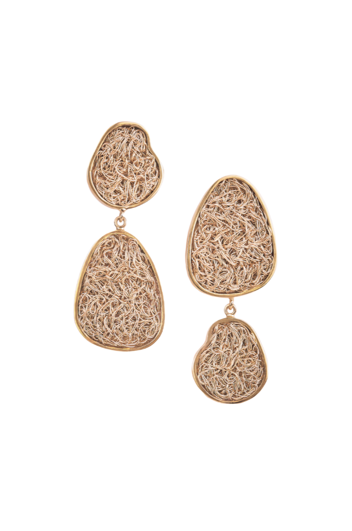 ANCESTRAL GOLD DROP STATEMENT EARRING