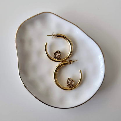 BIRD GOLD HOOPS