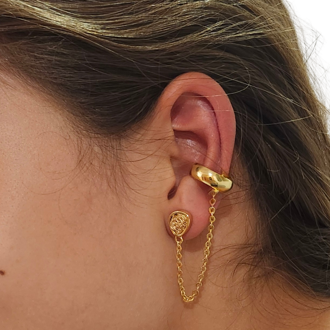 Gold Ear cuff dream and Earring