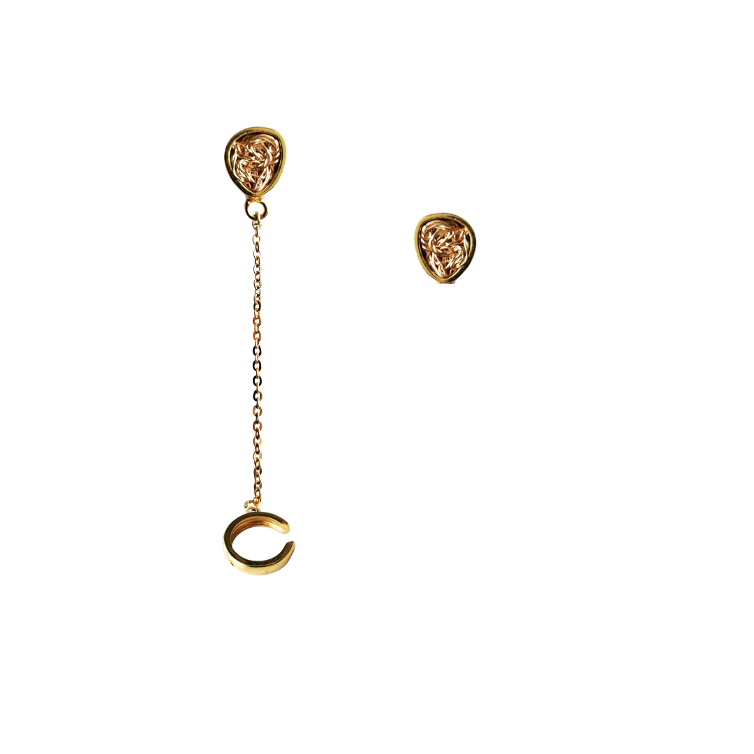 Gold Ear cuff dream and Earring