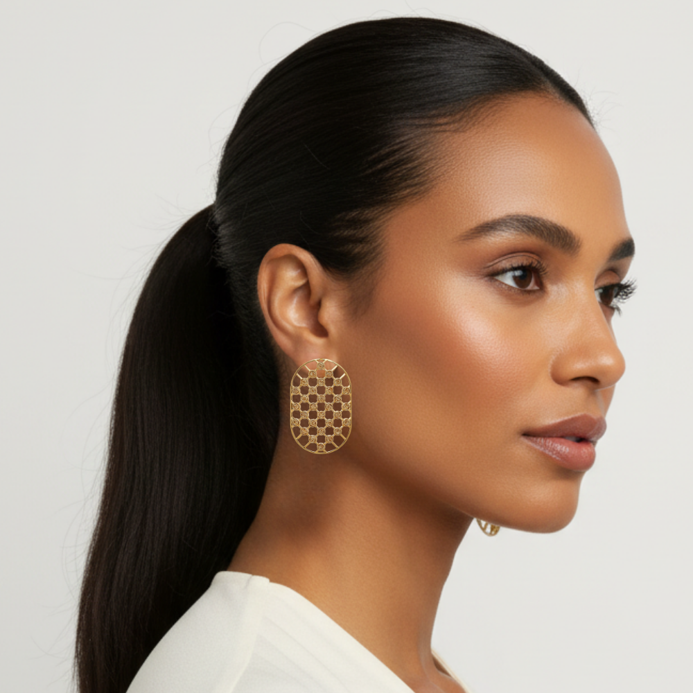 Net Statement Earrings