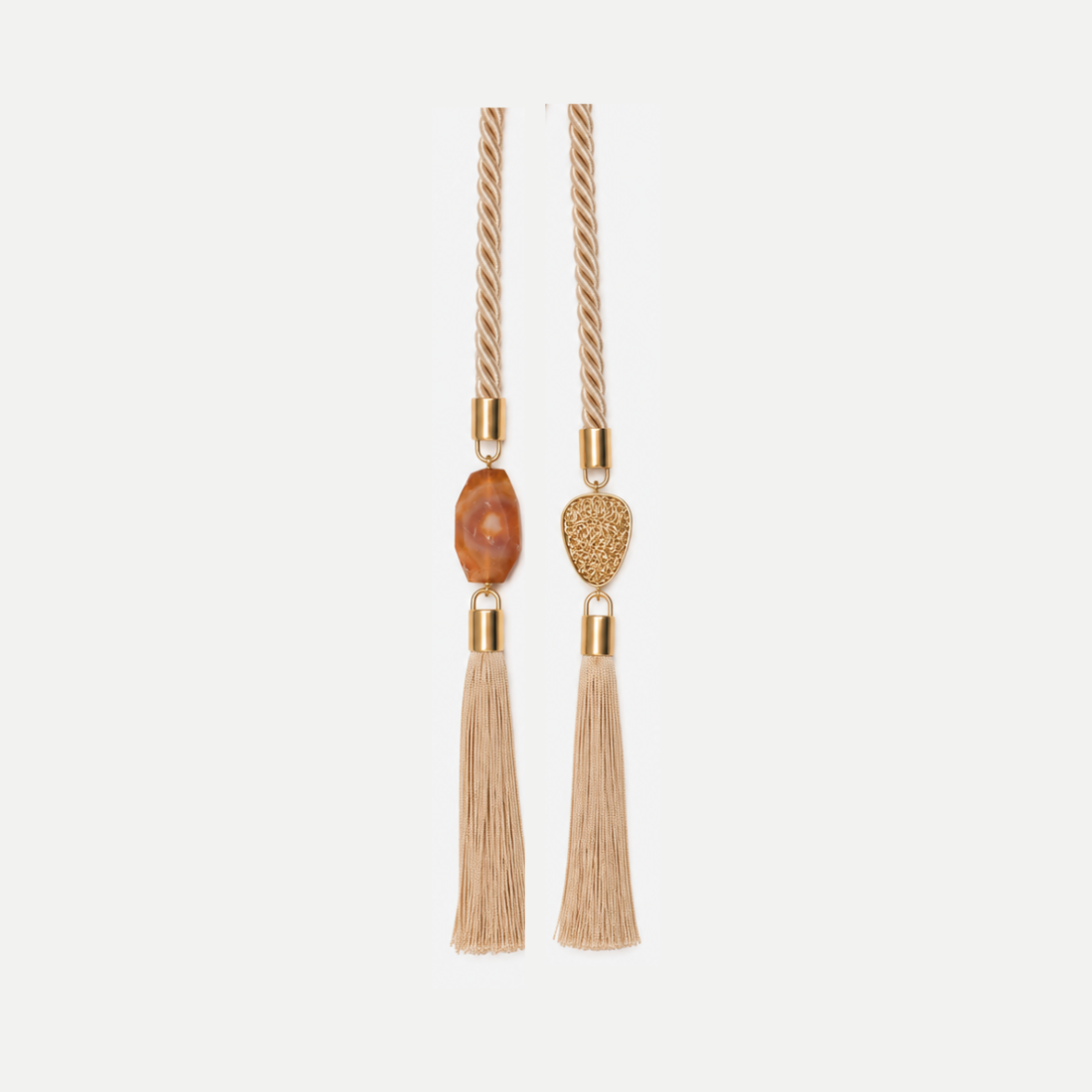 Silk Tassel Belt with Charms