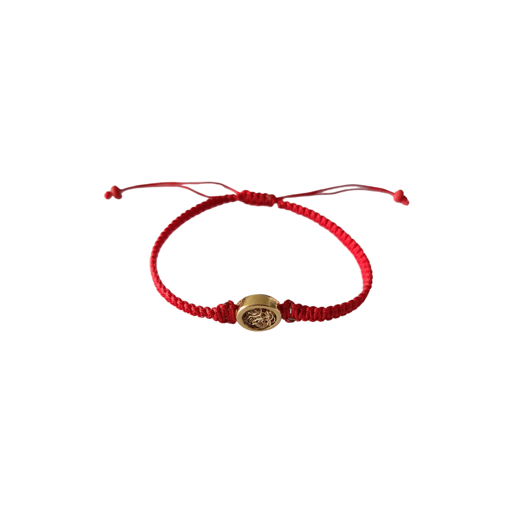 SOUL CORD BRACELET WITH GOLD CHARM