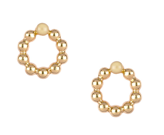 Artfully designed stud earrings with enamel, ideal for those seeking a distinctive and fashionable accessory.