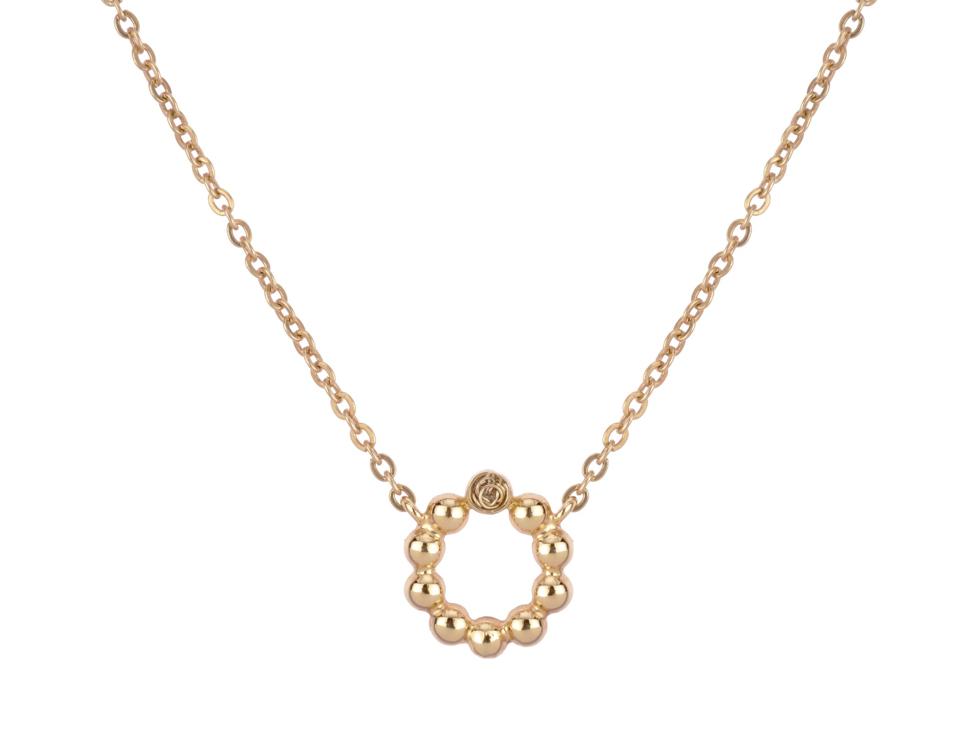 Unique gold chain necklace with a modern twist, providing a chic and timeless accessory.